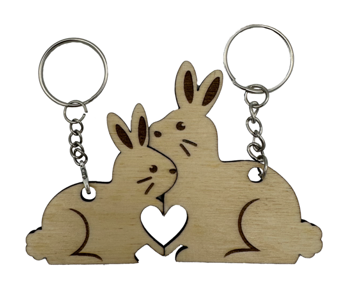 Partnerschlüsselanhänger Hasen