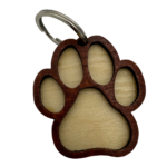 Schlüsselanhänger Pfote aus Holz