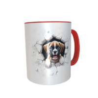 Peek-A-Boo Boxer – Tasse mit Welpen-Design