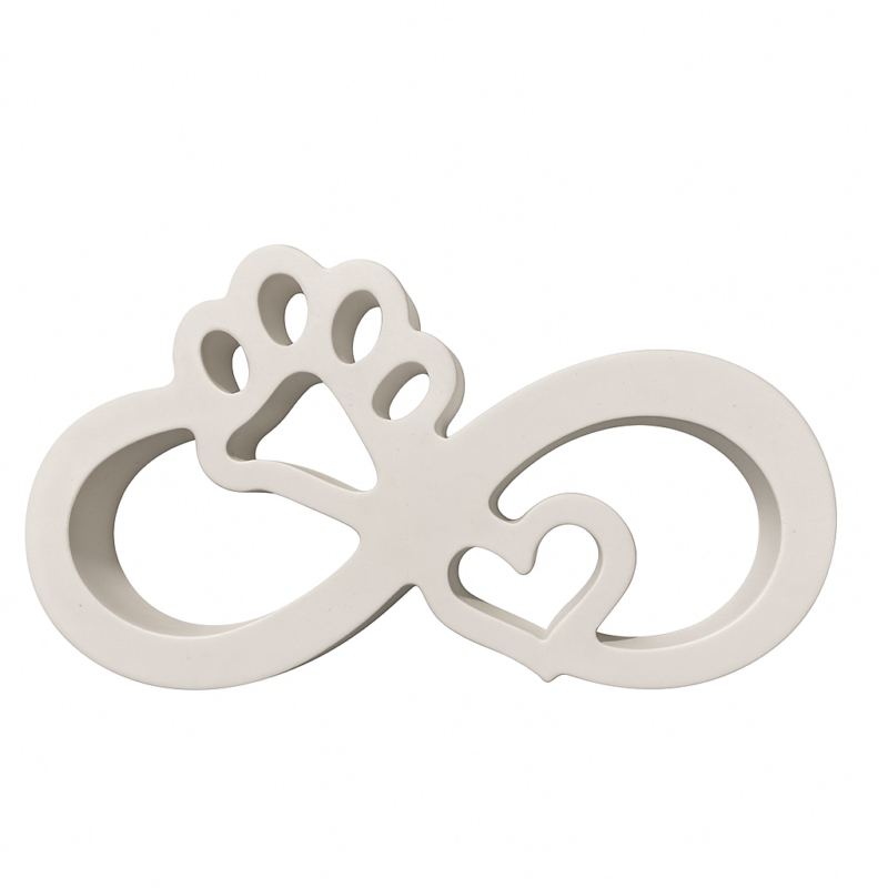 Unendlich mit Pfote und Herz