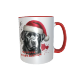 Labrador mit Weihnachtsmütze